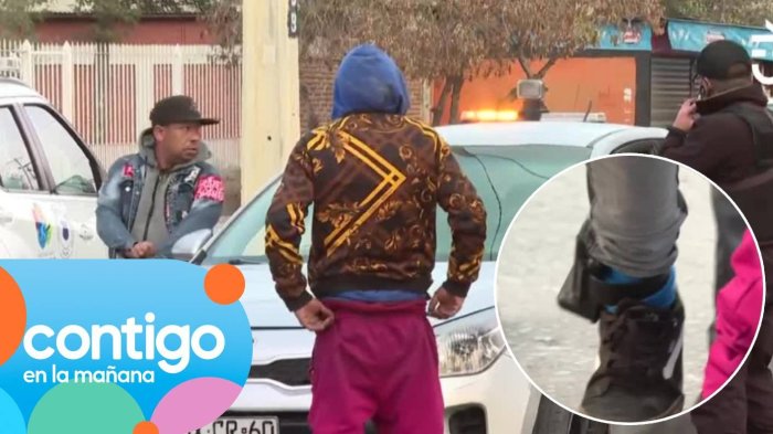 Llevaba tobillera, auto con 150 multas y armas en su interior: Insólita detención de tres sujetos en PAC