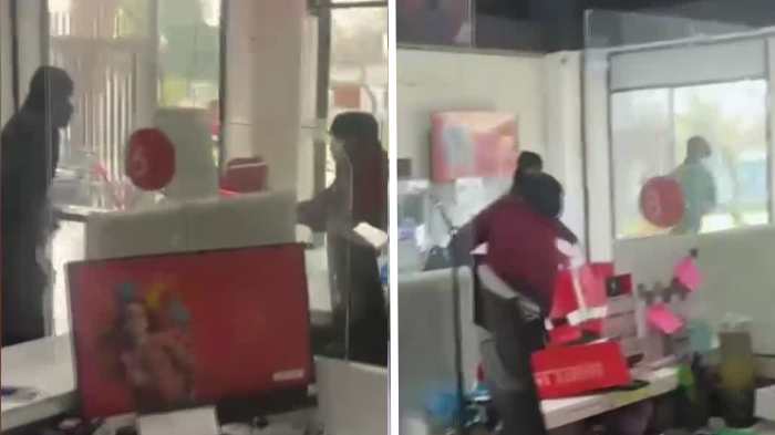 Grupo de encapuchados protagoniza violento robo de celulares en tienda de San Bernardo