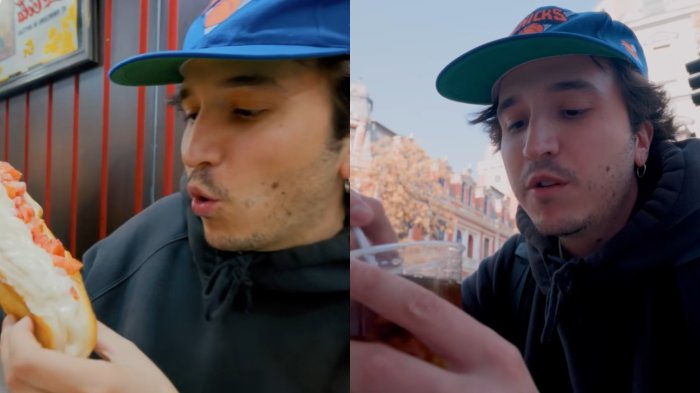 Influencer español Pau Clavero se rinde ante el sabor de los completos: “Es impresionante este país”