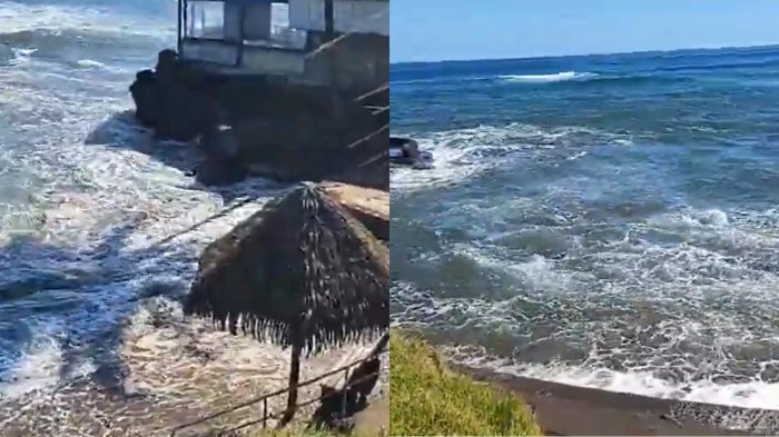 VIDEO | Reportan inundación total de playa Pea por tsunami en Rapa Nui