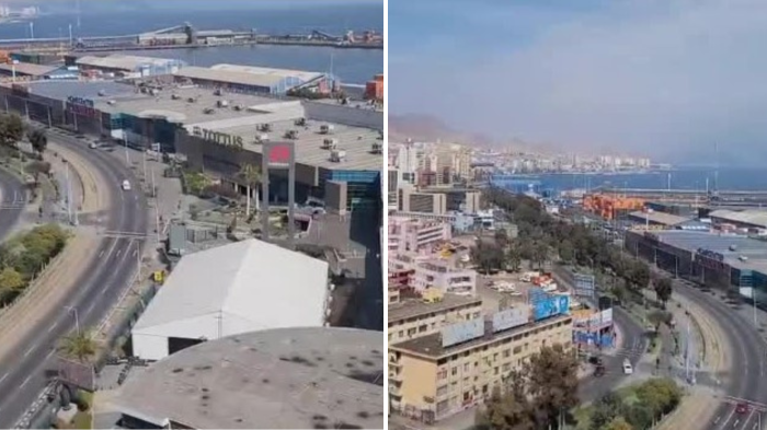 Locales cerrados y calles vacías: Así se ve Antofagasta tras activación de alarma SAE