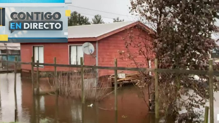 Vivienda de adulto mayor terminó inundada tras intensas lluvias en Puerto Montt