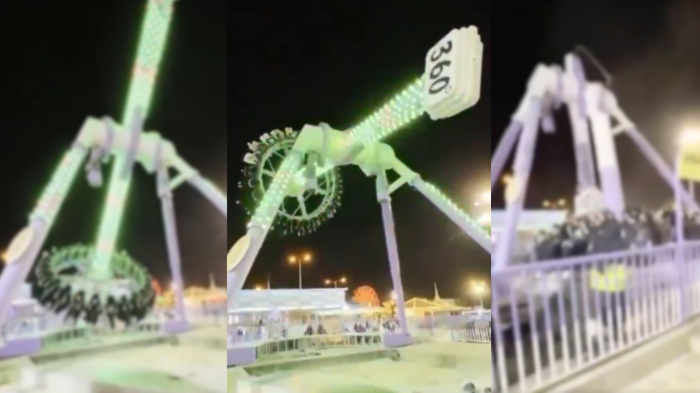 Pesadilla en el aire: Juego mecánico se partió en el aire con personas a bordo en Arabia Saudita