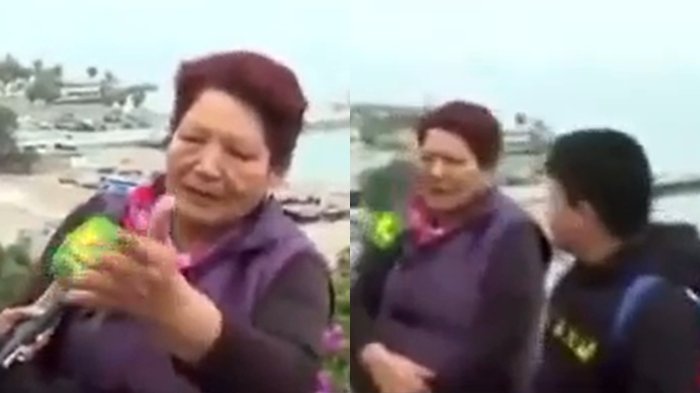 “Nunca vi uno”: Adulta mayor que llevó a su nieto a “conocer” el tsunami desata polémica en Perú