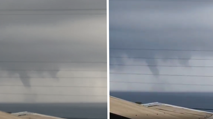 Reportan formación de tromba marina por sistema frontal en Quintay