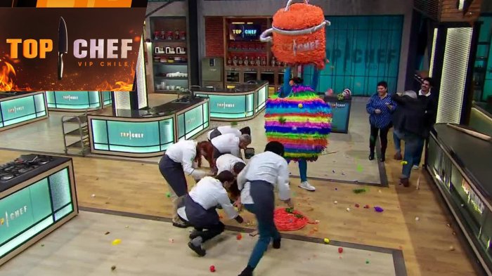¡Hasta rompió el palo! Cristián Riquelme causó estragos en la cocina al golpear la piñata en Top Chef