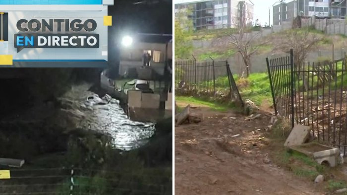 Desborde de quebrada dejó graves daños en viviendas en Quilpué tras sistema frontal