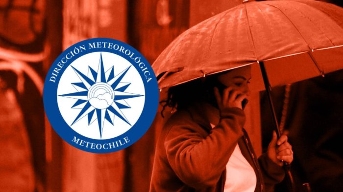Reactivan Sistema de Alerta Meteorológica por lluvias con isoterma cero alta en tres regiones de Chile