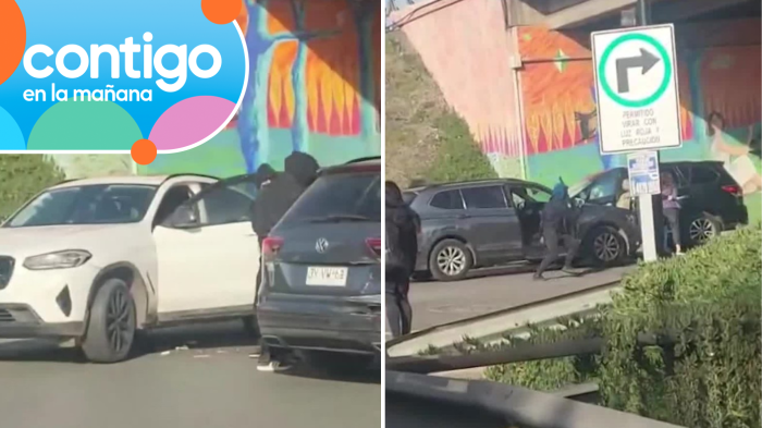 VIDEO | Captan violenta encerrona en Chicureo: Amenazaron a conductora a plena luz del día