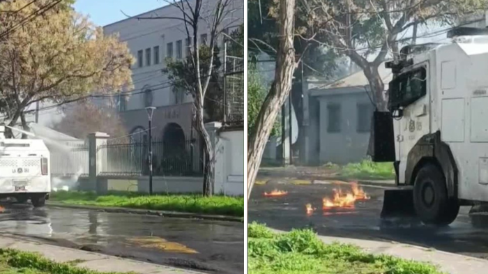 Incidentes en el INBA: Profesor fue rociado con combustible por encapuchados