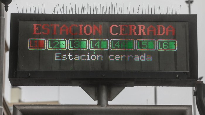 Metro de Santiago anunció el cierre de dos estaciones de la línea 1 durante este viernes