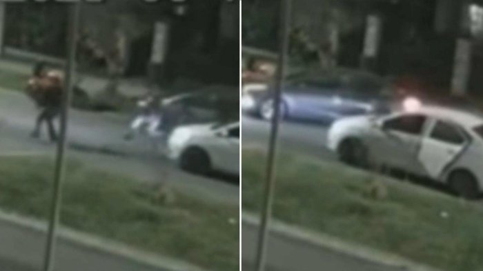 VIDEO | Mujer salió a buscar algo a su auto y terminó víctima de portonazo en Puente Alto