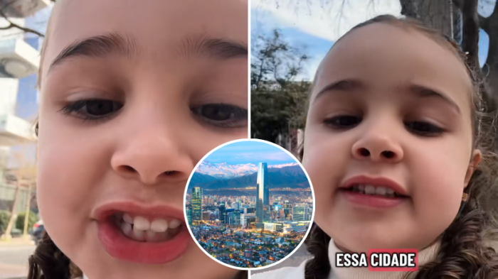“Es increíble”: Niña brasileña conquista redes al “enamorarse” de Santiago de Chile