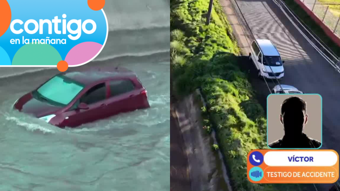 Testigo narra momento en que auto cae a canal San Carlos: “Mis compañeros corrieron...”