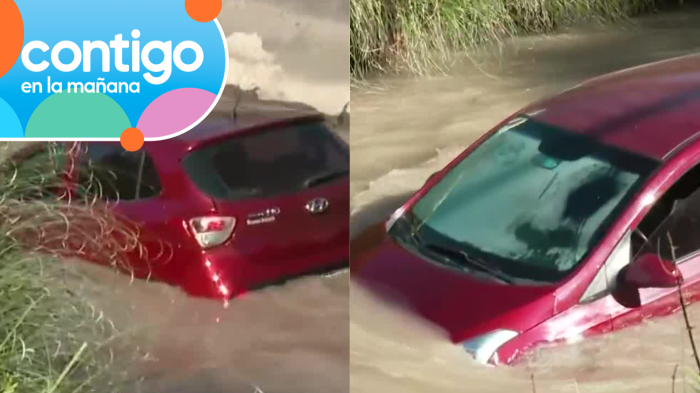 “¡Se está yendo!”: Caudal del canal San Carlos ARRASTRÓ auto justo cuando iba a ser rescatado