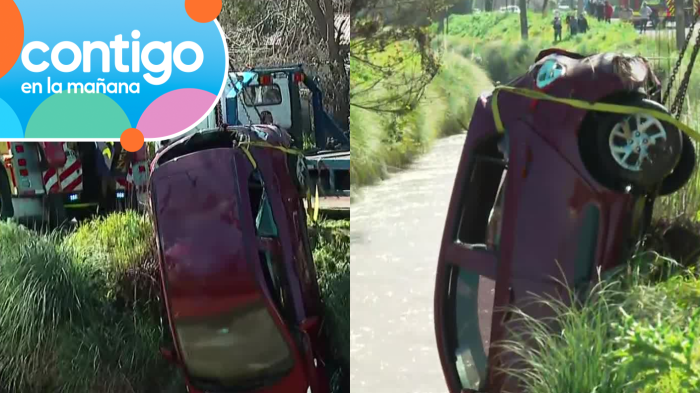 ¡Casi se hunde! Así fue el arduo rescate de auto atrapado en canal San Carlos después de 12 horas