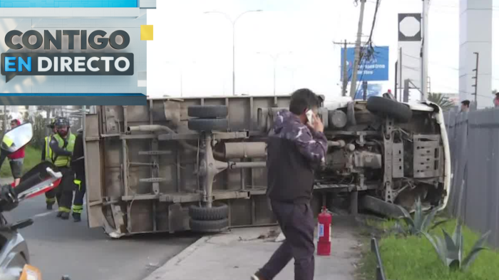Camión semivolcado tras colisión en Ruta 5 Sur: Reportan congestión vehicular en la zona