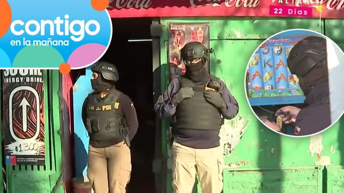 Allanan casino clandestino vinculado a banda criminal dedicada al robo de containers en La Pintana
