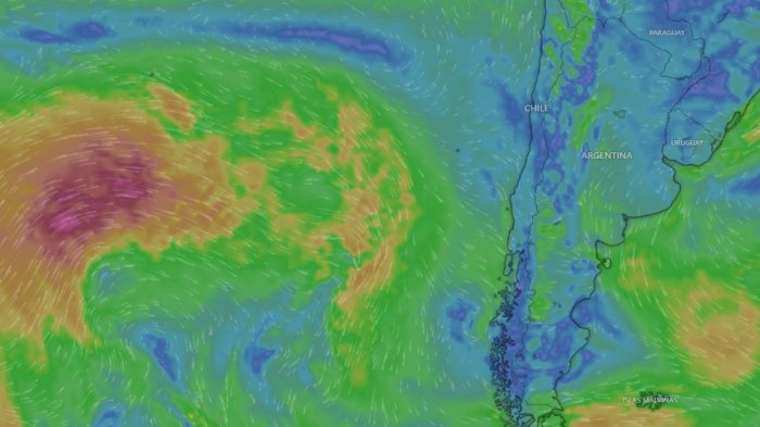 Advierten llegada de intenso sistema frontal con lluvias, río atmosférico y vientos de hasta 90 km/h