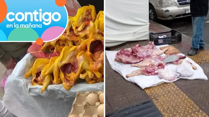 Alerta sanitaria previo al 18: Registran venta de carne al aire libre y sin refrigerar en ferias