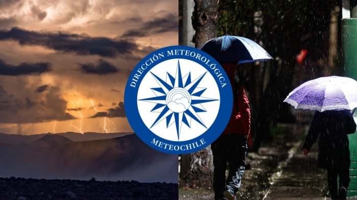 Alerta por sistema frontal en cuatro regiones del sur de Chile con lluvias, vientos y tormentas eléctricas