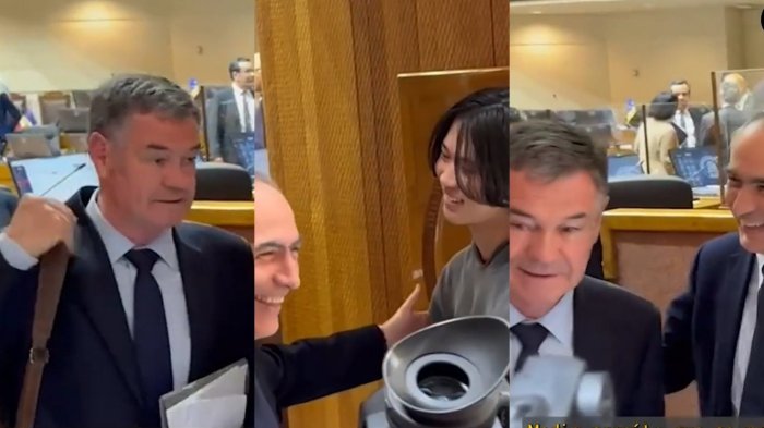 “Media...”: La viral reacción del senador Ossandón al saludar a Ethan Guo