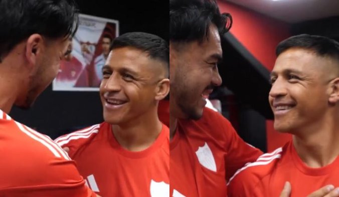 “Hola niño”: El fraternal abrazo entre Alexis Sánchez y Gabriel Suazo tras encontrarse en el Sevilla