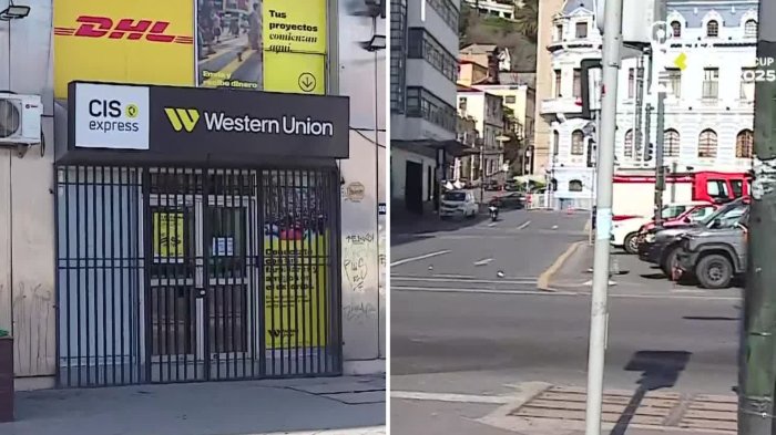 Delincuentes armados roban casa de cambio en Valparaíso: Hay una trabajadora herida