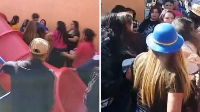 En pleno acto de Fiestas Patrias: Apoderadas protagonizan brutal pelea en colegio de Puente Alto