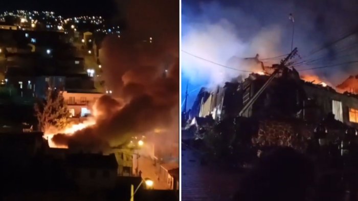 Incendio consumió cinco casas en el Cerro Larraín de Valparaíso: No hay personas lesionadas