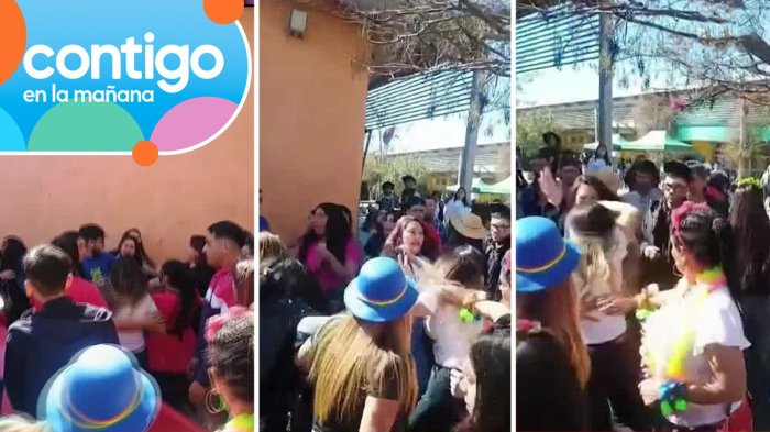 Pelea entre apoderados en acto de Fiestas Patrias dejó niños heridos: Mujer habría ingresado arma blanca