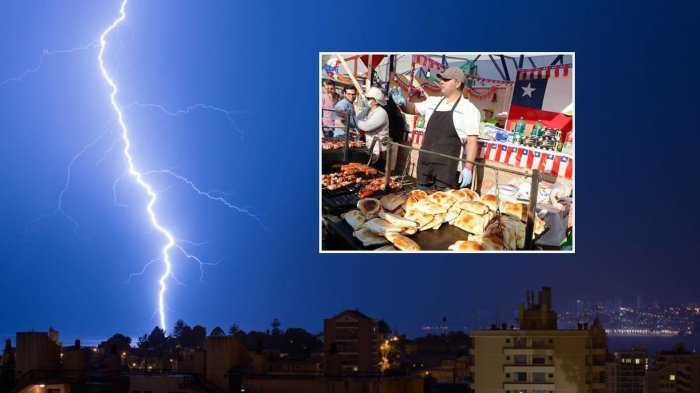 En Fiestas Patrias: Emiten aviso por tormentas eléctricas en 2 regiones y precipitaciones para otras 2