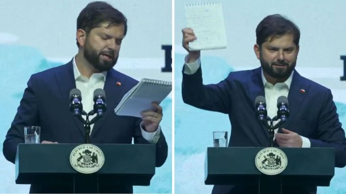 “De puño y letra”: Pdte. Boric dedicó décimas a Chile en inauguración de fondas del Parque O'Higgins