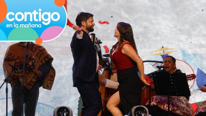 VIDEO | Así fue el pie de cueca del pdte. Boric y Paula Carrasco en las fondas del Parque O’Higgins