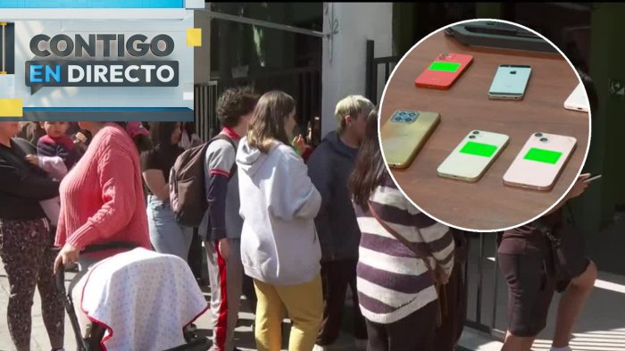 Largas filas para recuperar celulares robados en Santiago Centro: ¿Cómo puedes acreditar si te pertenece?