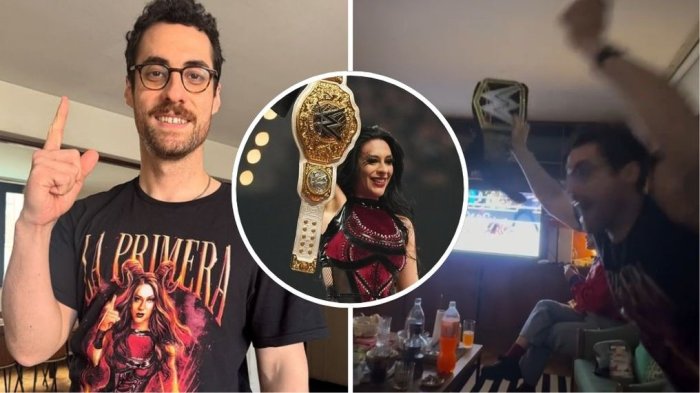 VIDEO | Ignacio Socías celebró el triunfo de Stephanie Vaquer en la WWE y su reacción se volvió viral