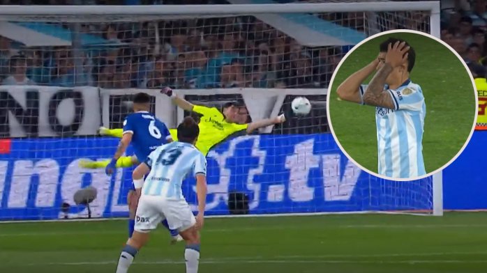 ¡Era un golazo de Solari! Marchiori y luego el palo le negaron el primero a Racing ante Vélez