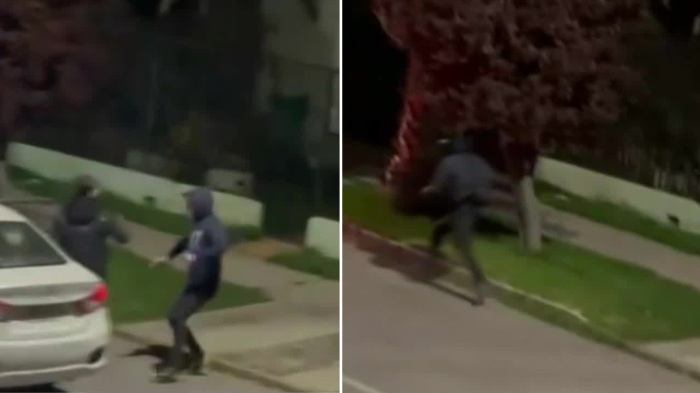 VIDEO | Entre balazos de vecinos: Así huyeron asaltantes de violento turbazo en Cerrillos