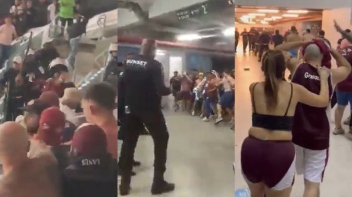 Otros caos en la Sudamericana: Hinchas de Lanús se enfrentaron con la Policía en duelo vs Fluminense