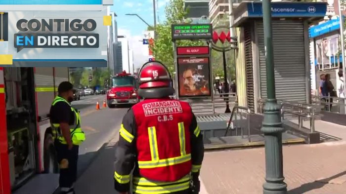 Nueva suspensión en Metro de Santiago: Estación El Golf y Alcántara cerradas por persona en la vía