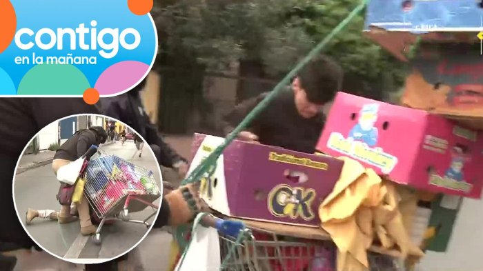 Caótica detención en San Pablo: Joven empujó carro con mercadería incautada y fue retenido