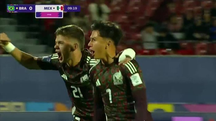 Alexéi Domínguez sorprendió a la zaga brasileña y abrió el marcador de México ante Brasil