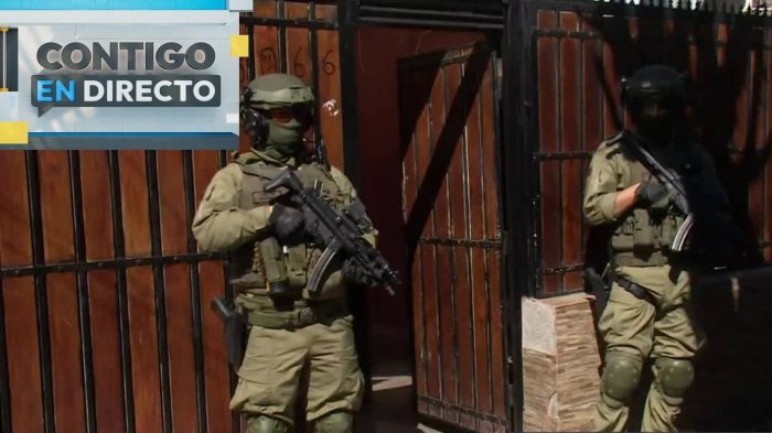 Masivo allanamiento dejó clan familiar detenido por presunto microtráfico en La Granja