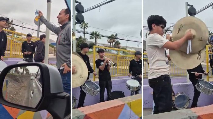 “Notable el gesto”: Hombre se hizo viral en TikTok con solidario aporte a niños músicos de Iquique