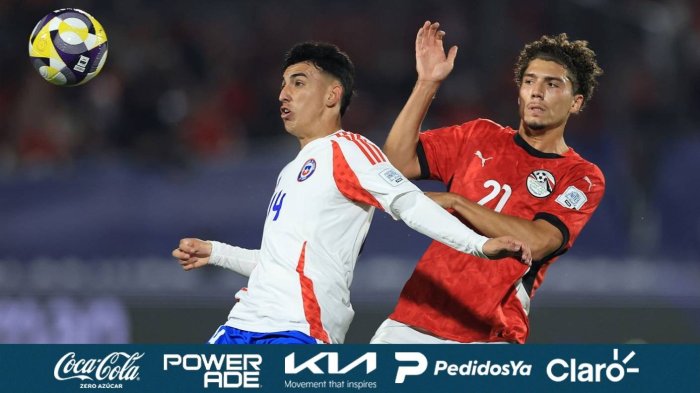 Chile cayó ante Egipto, pero clasificó de manera agónica a los octavos de final del Mundial Sub 20