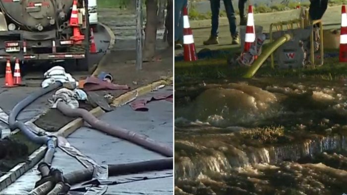 Emergencia sanitaria a metros de hospital en San Bernardo: Se rompió matriz con aguas servidas