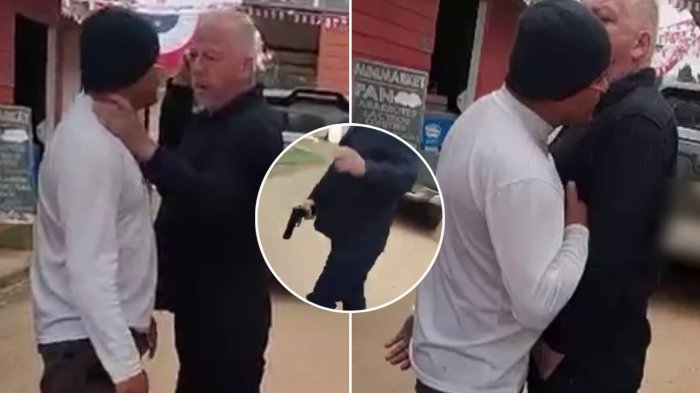 VIDEO | Empresario agredió y amenazó con una pistola a repartidor en Laguna Verde