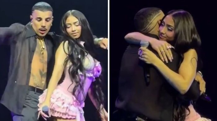 ¡Les pidieron el beso! El coqueteo en vivo de Paloma Mami y Rauw Alejandro tras rumores de romance