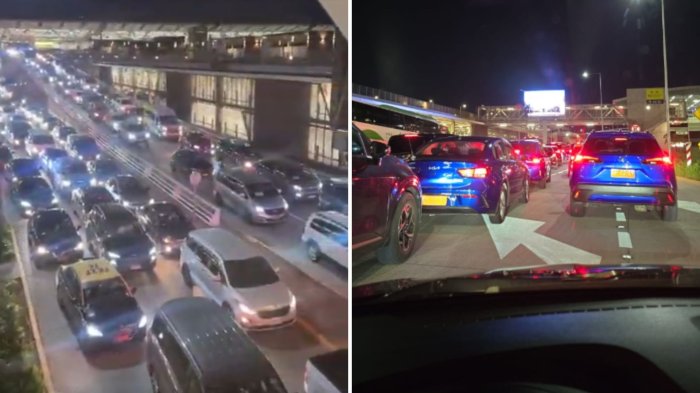 Caos en el Aeropuerto de Santiago: Volcamiento de camión generó congestión por más de 4 horas