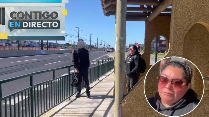 “No lo entiendo”: Pasajeros deben saltar para tomar transporte por paradero bloqueado por una reja